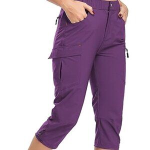 Hiking Cargo Pants Quick Dry Purple Large